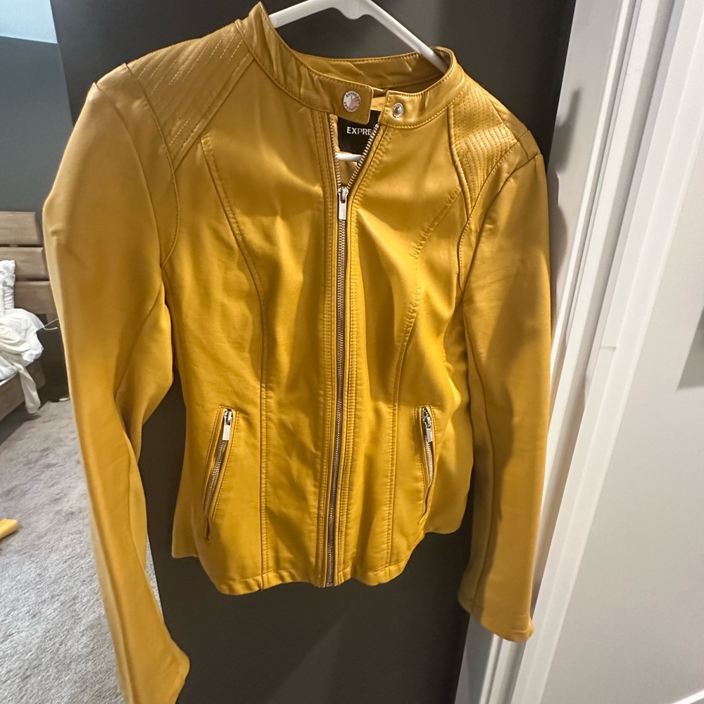 Express Mustard Leather Jacket